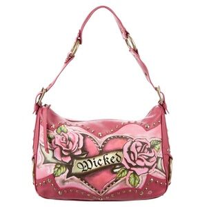 Rare Isabella Fiore Wicked Pink Studded Women's Bag